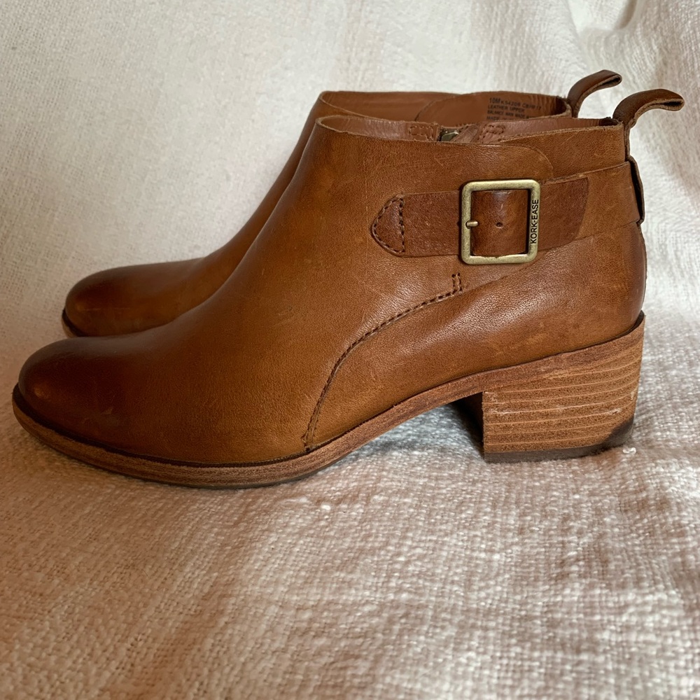 Brown Leather Bootie